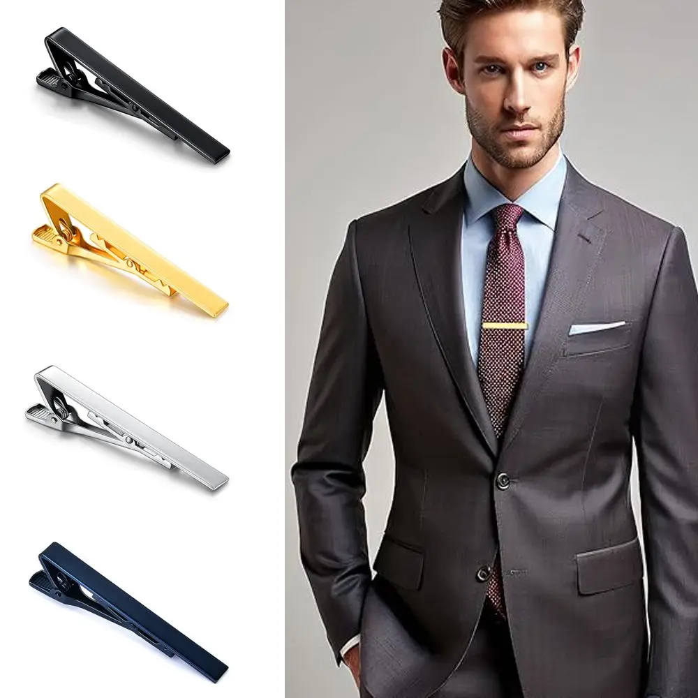 Elegante y Clásico Clip para Corbata de Hombre, Ligero y Portátil, Pasador de Corbata de Metal, Accesorio para Camisas de Vestir, Ideal para Bodas y Ceremonias