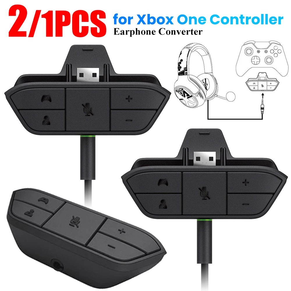 Stereo Headset Adapter For Xbox One Wireless Game Controller Adjust Audio Balance Headphone Adaptor Converter 3.5mm Audio Jack