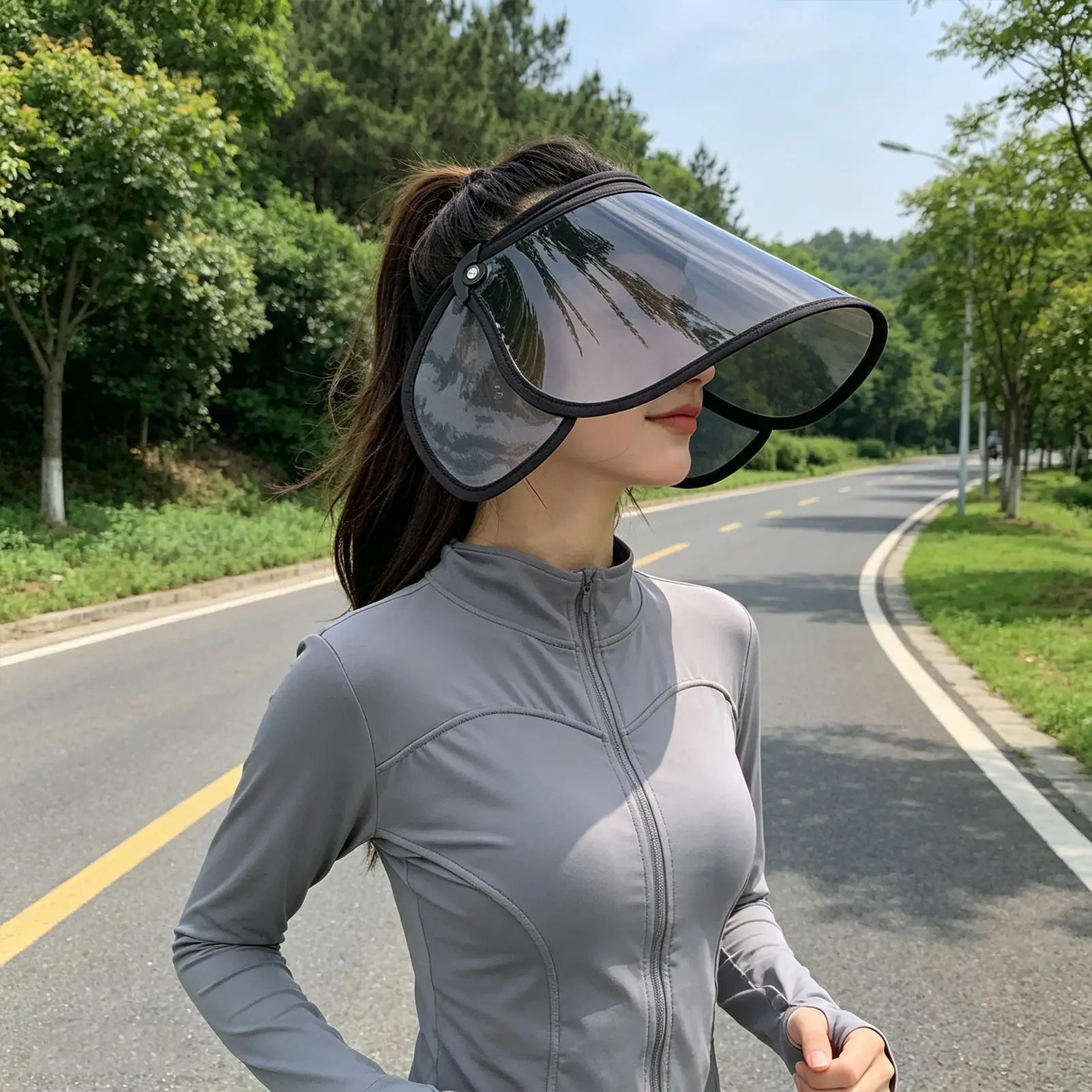 Face Visor UV Protection Sunshade Headwear Outdoor Riding Sun Hat for Driving Softball Bicycle Beach Sports Cycling Work Rain