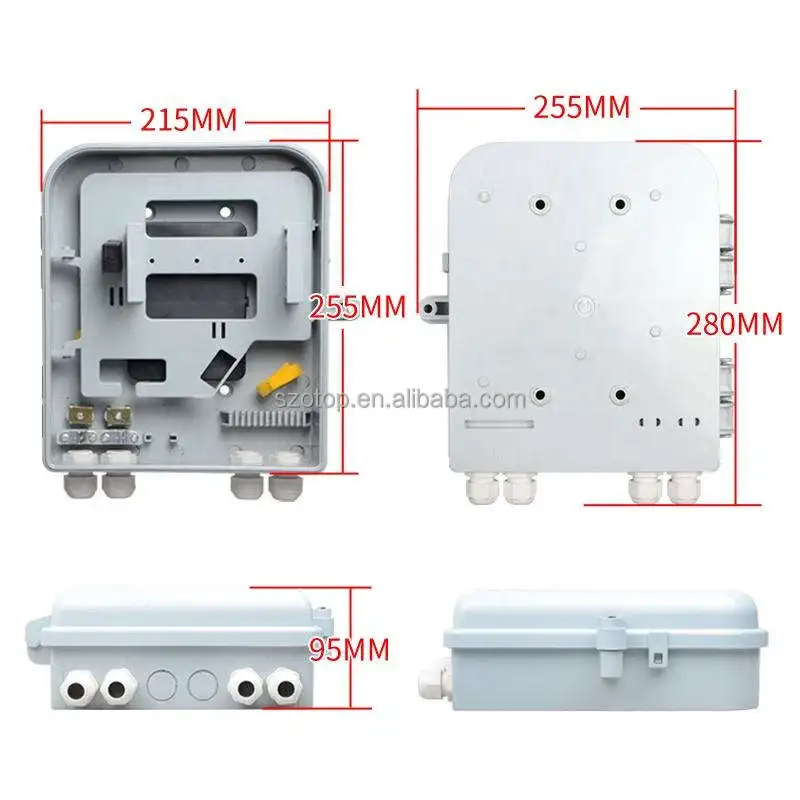 Caixa De Distribuição De Montagem De Parede Ao Ar Livre FTTH, Caixa De Terminal De Fibra Óptica, 24 Caixas De FTTH Do Núcleo, Acesso De Fibra Personalizado