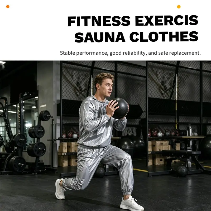 Heavy Duty Fitness Weight Loss Sweat Sauna Suit Exercise Gym Anti-Rip Multi-Purpose - view 4