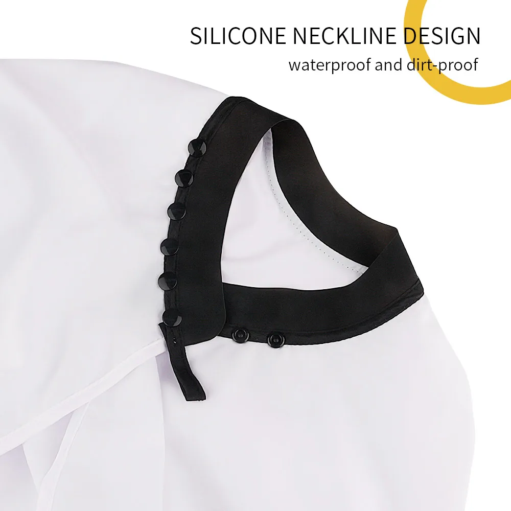 Силиконовая накидка для парикмахерской на шею, Профессиональная парикмахерская накидка для парикмахерской, накидка для стрижки волос, водонепроницаемый полосатый фартук для волос