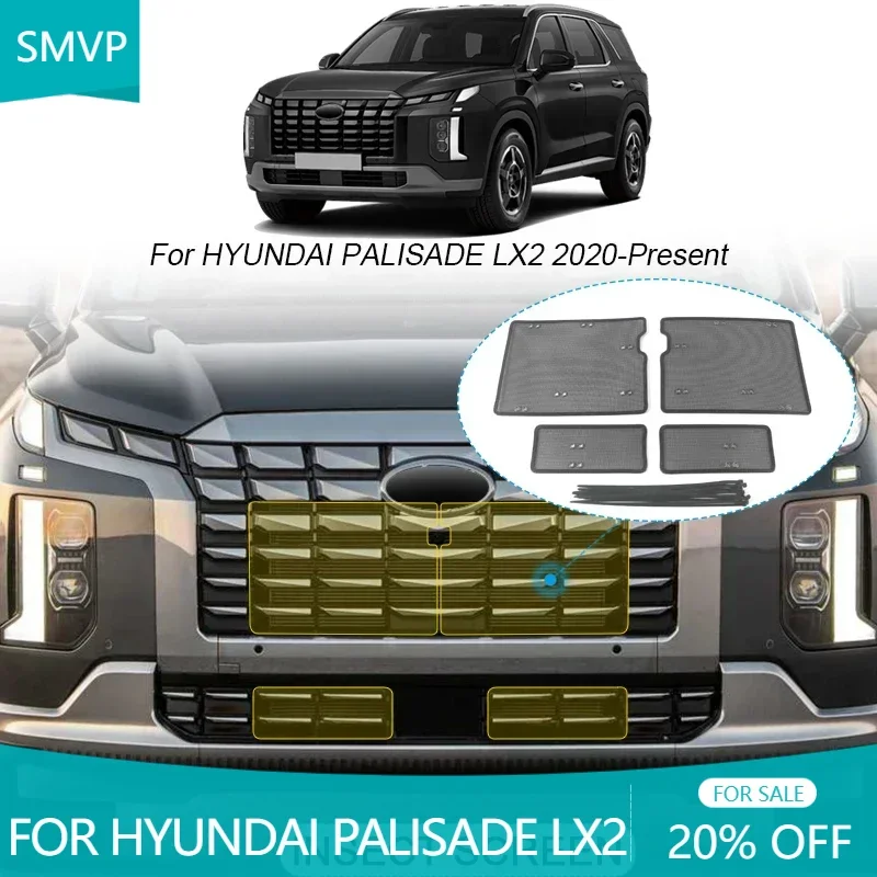 

For HYUNDAI PALISADE LX2 2020-2025 Car Insect-proof Air Inlet Protection Cover Airin Insert Net Vent Racing Grill Filter 4PCS