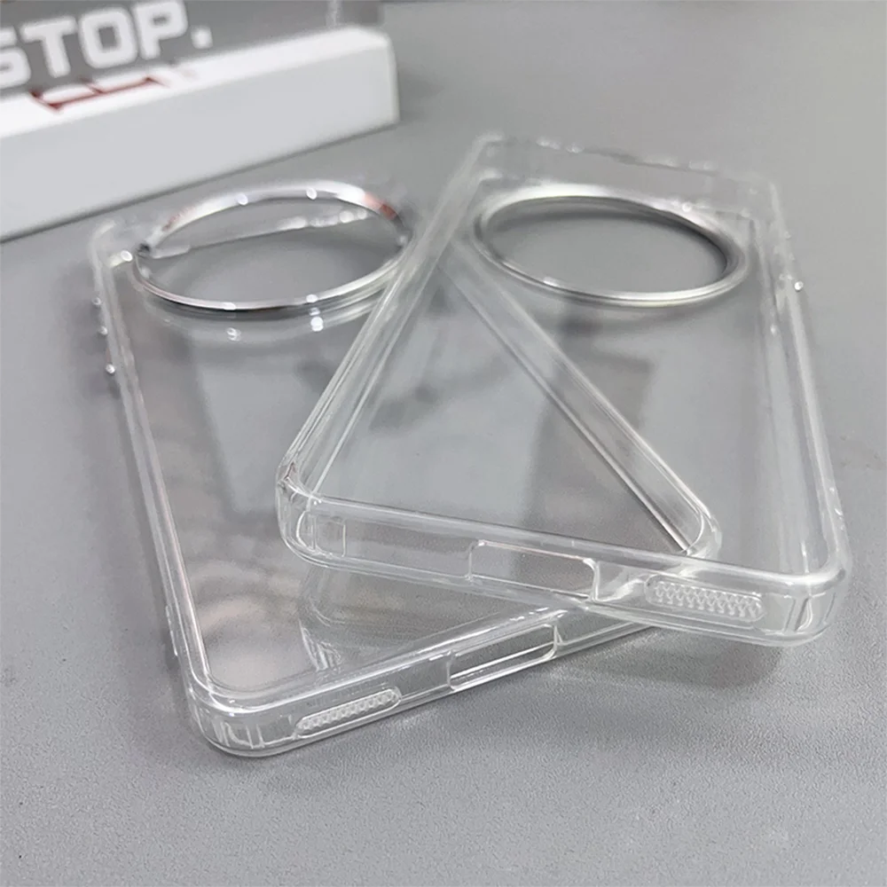 X9B X9 حافظة كروم زر حلقة الكاميرا غطاء شفاف لهاتف Honor X9C X9A سليم مقاوم للصدمات الهاتف Funda Coque Capa