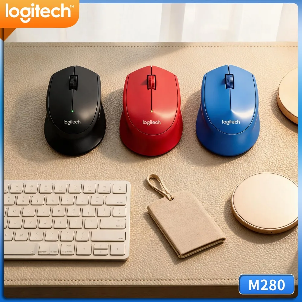 Home Laptop Wireless Mouse M280 2.4G Plug And Play Low Energy Drain Comfy Grip For Pc Desktop Office Regular Computer Usage