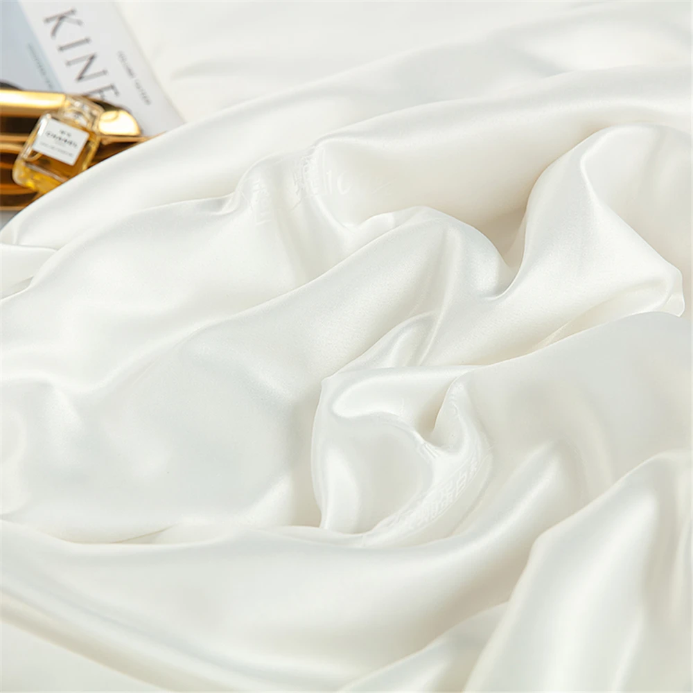 Sondeson Luxury Natural 100% Silk Quilt Warm Jacquard White Duvet Soft Comforter Queen King Silky Healthy Blanket For Sleep 1pcs