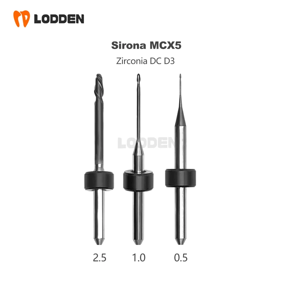 Dental Milling Burs for Sirona MCX5 Machines Grinding Zirconia/PMMA/Glass Ceramic CAD CAM Milling Bur