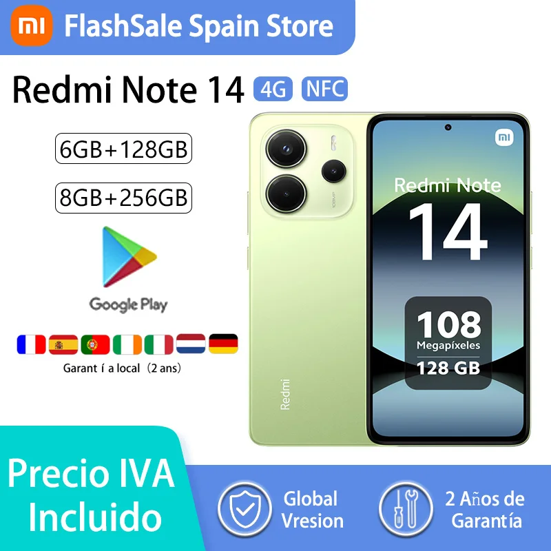 【World Premiere】Global Version Xiaomi Redmi Note 14 MediaTek Helio G99-Ultra 108MP AI Camera 5500mAh 6.67