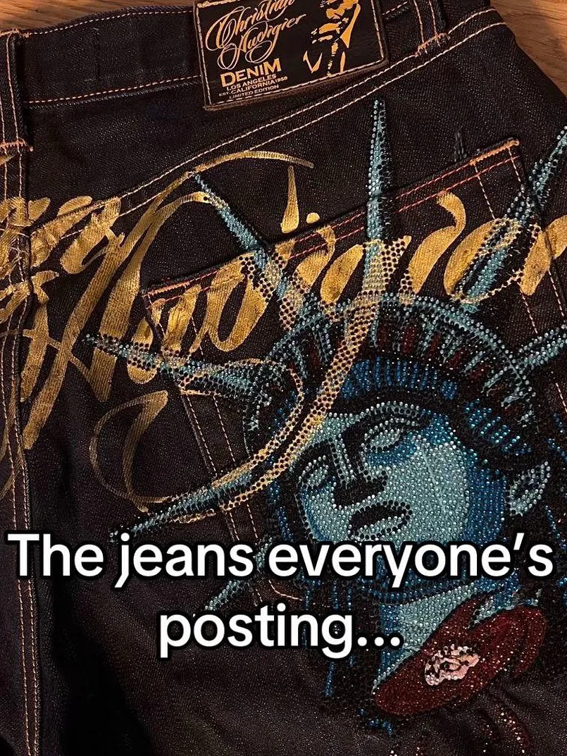 Y2k الهيب هوب تمثال الحرية حجر الراين الجينز عادية الدينيم السراويل مستقيم واسعة الساق الجينز Harajuku ريترو نيويورك النساء الملابس