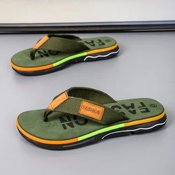 High Quality Green Men Summer Flip-Flop Non-slip Beach Slippers for Men Outdoor Flip Flops Man Fashion Slides chinelo masculino