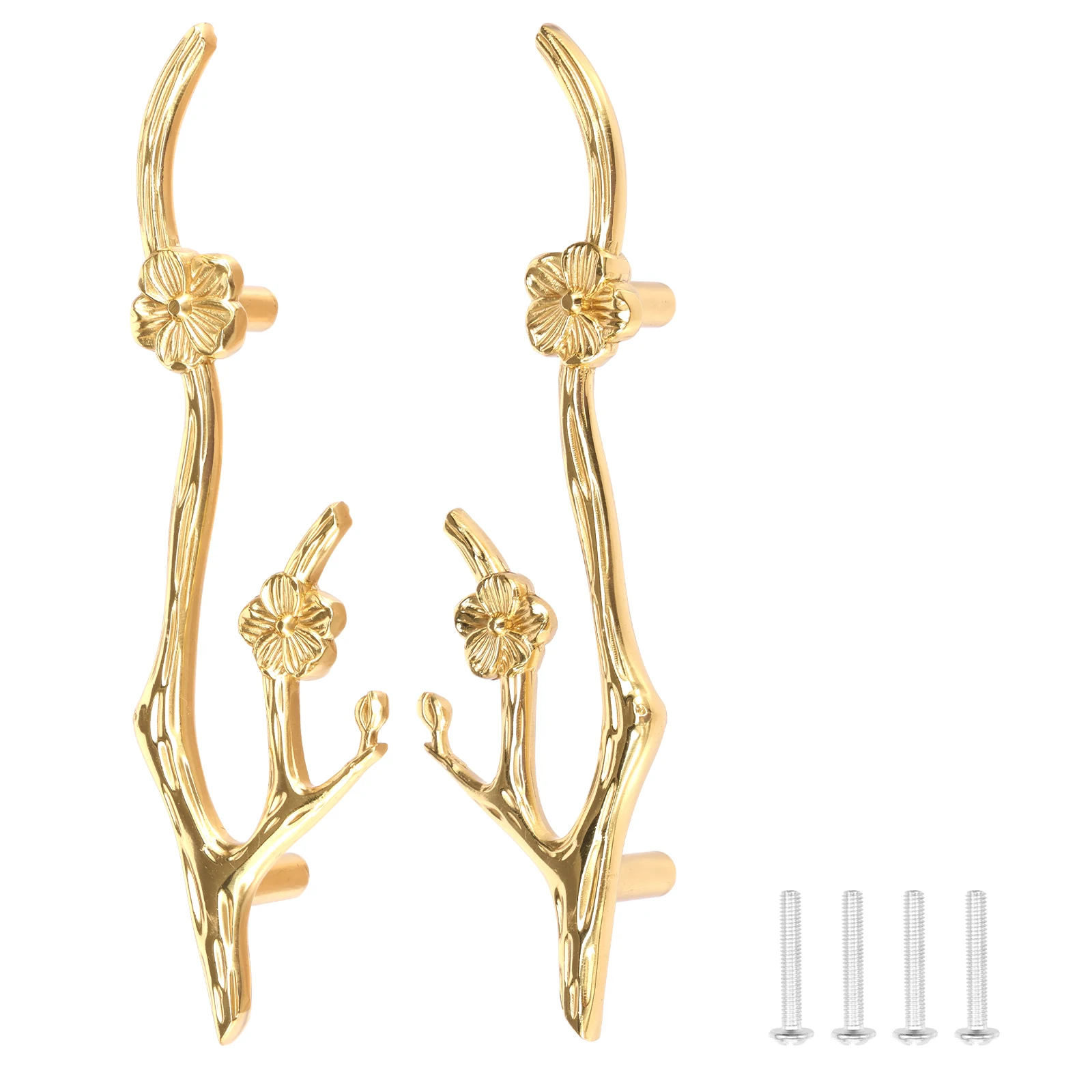 

2 шт. латунная ручка шкафа в форме ветки, ручка ящика, удобная ручка ящика, экономия труда, ручка шкафа для домашнего шкафа