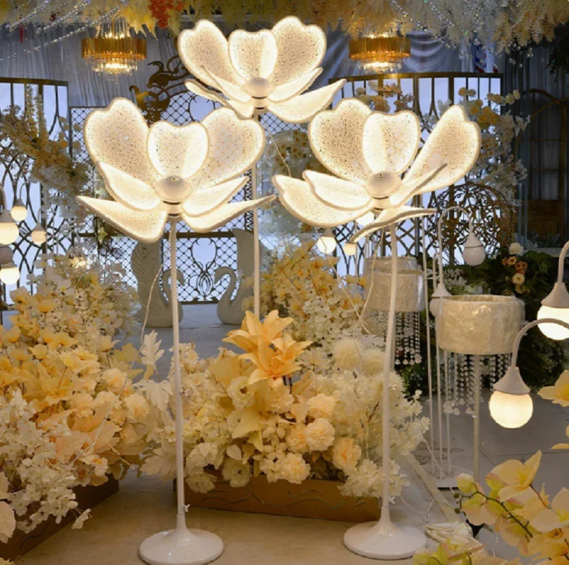 

Wedding Decoration Luminous Flower Lamp LED White Lace flower decor Wedding Party Store Store Event Stage Decorations