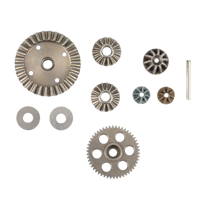 2 Set For HBX 16889 16889A 16890 16890A RC Car Parts Accessories, Metal Spur Gear & Metal Differential Driving Gears