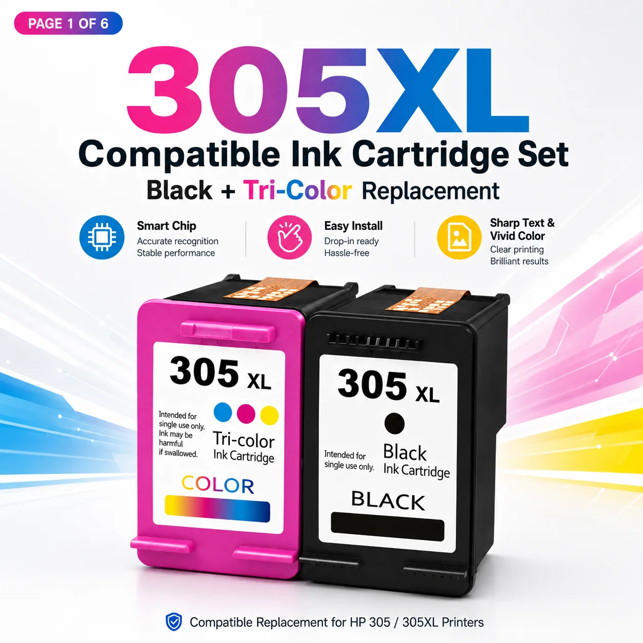 Home Office Printer - Cartuccia d'inchiostro 305XL di ricambio per