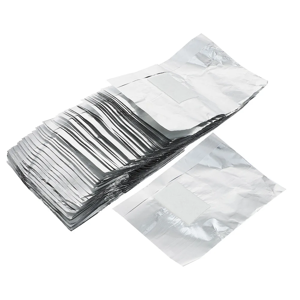 150 pièces dissolvant de vernis à ongles enlèvement d'enveloppe tampons de retrait d'étain enveloppes pour Gel aluminium sûr