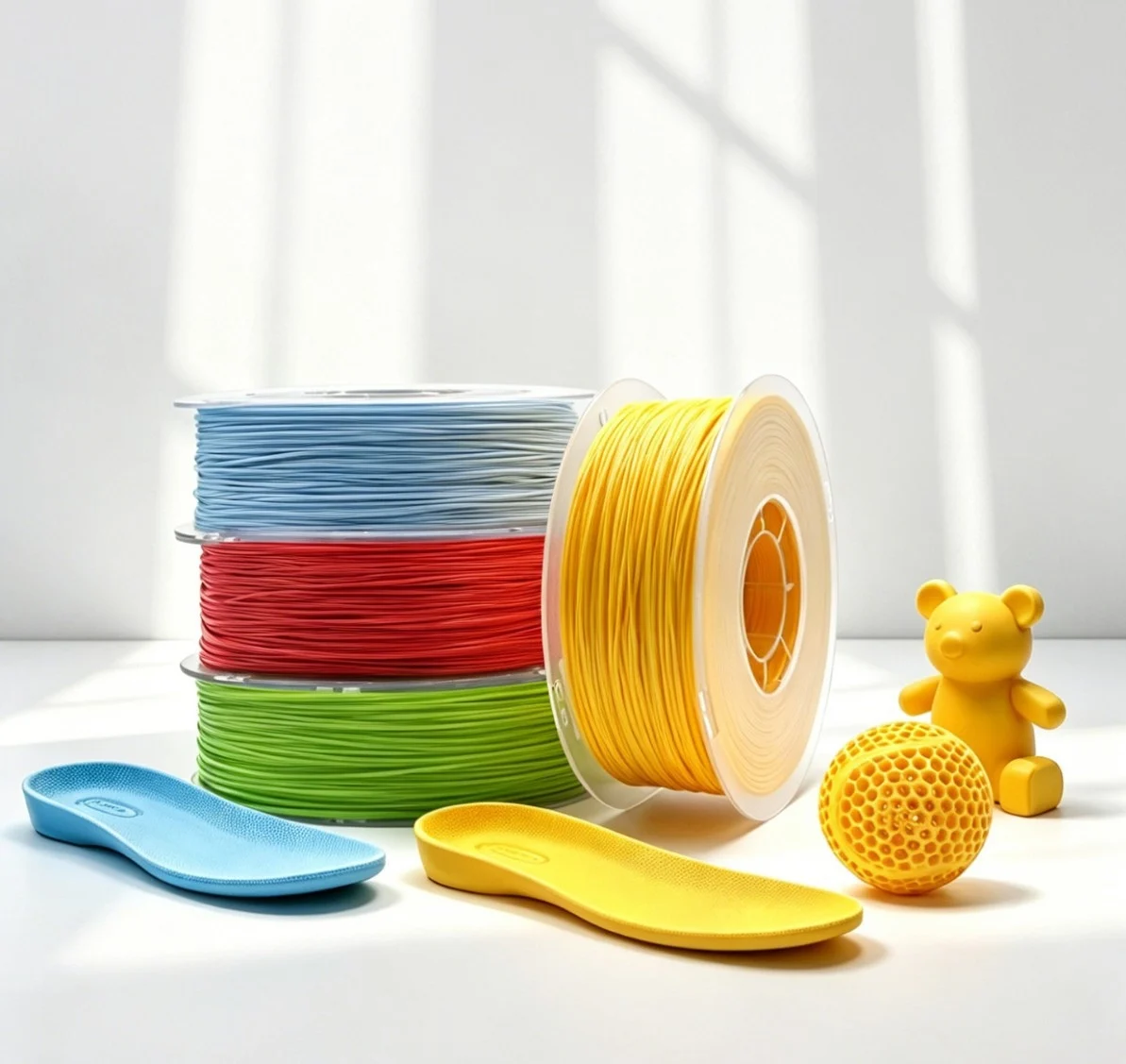 3D Printing Filament TPU 95A TPU 98A Flexible Rubber Elastic Soft Material 1KG High Toughness Wear Resistant for FDM 3D Printer