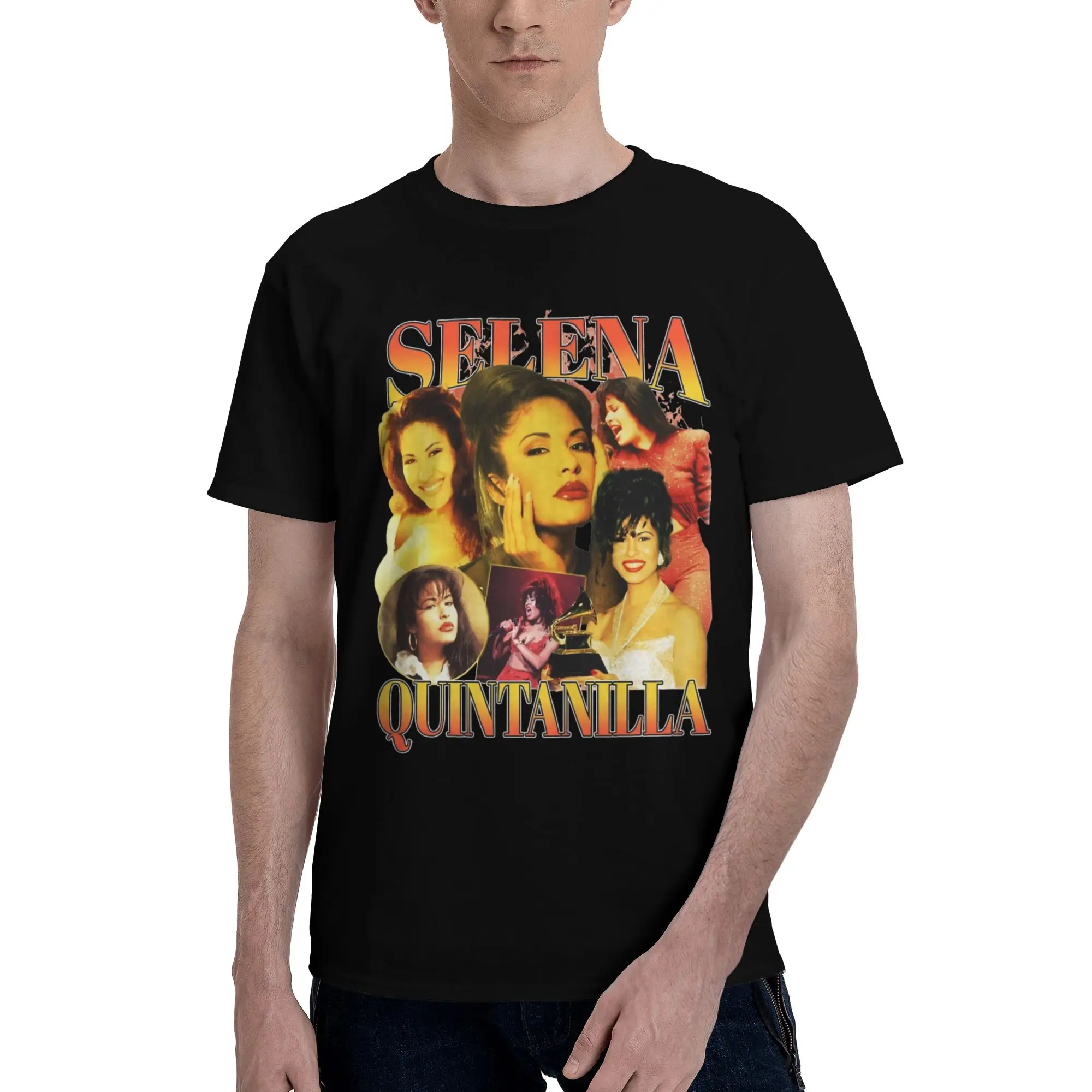 Selena Quintanilla  Accessories Unisex T Shirt Pure Cotton Tee Graphic Printed  T-shirt Clothes