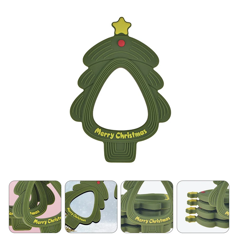 

1Pcs Baby Silicone Christmas Tree Teether Infant Chewing Pacifier Multi-Directional Biting Teeth Soother Safe Soft Massage Molar