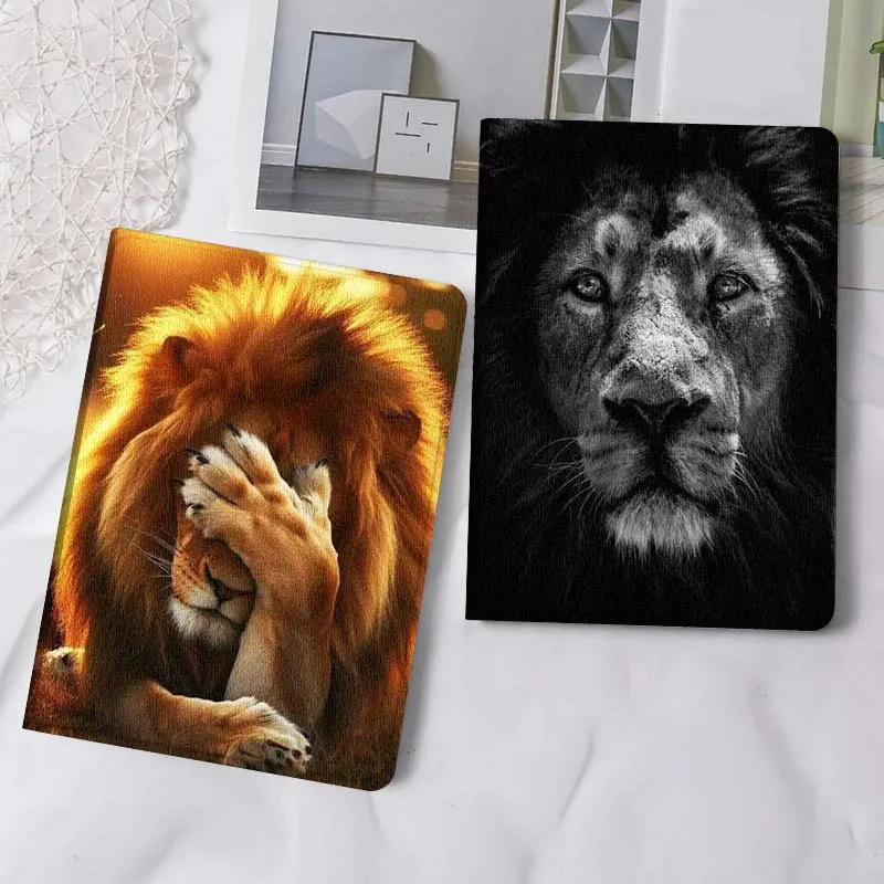 Sad Lion Covering Face Tablet Case For Apple iPad Air Pro mini 1 2 3 4 5 6 7 8 9 11 M2 M3 M5 M4 5th 6th 7th 10th 11th Gift