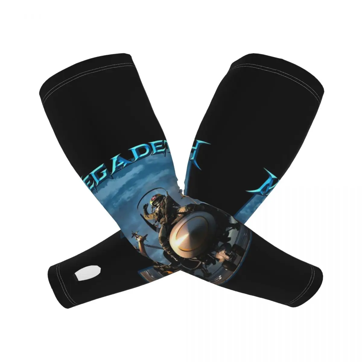 

Megadeths Heavy Metal Band Outdoor Arm Sleeves Sun UV Protection Cover Summer Ice Silk Cycling Tattoo Sleeves