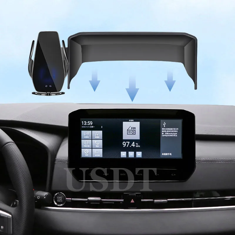 

For Mitsubishi Outlander 2023 2024 Interior Accessories Car Mobile Phone Holder GPS Navigation Bracket 10.25 inch Special Base