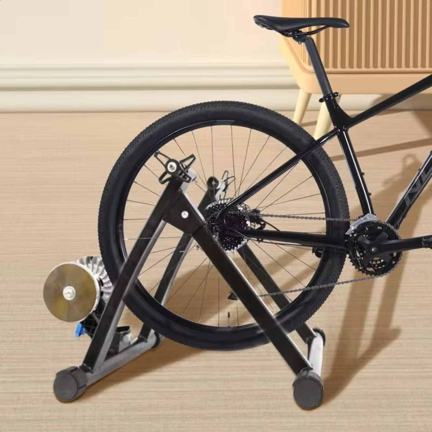 New Bike Trainer Stand  Indoor Riding Portable Foldable  Stainless Steel Indoor Trainer Stationary Exercise With Noise