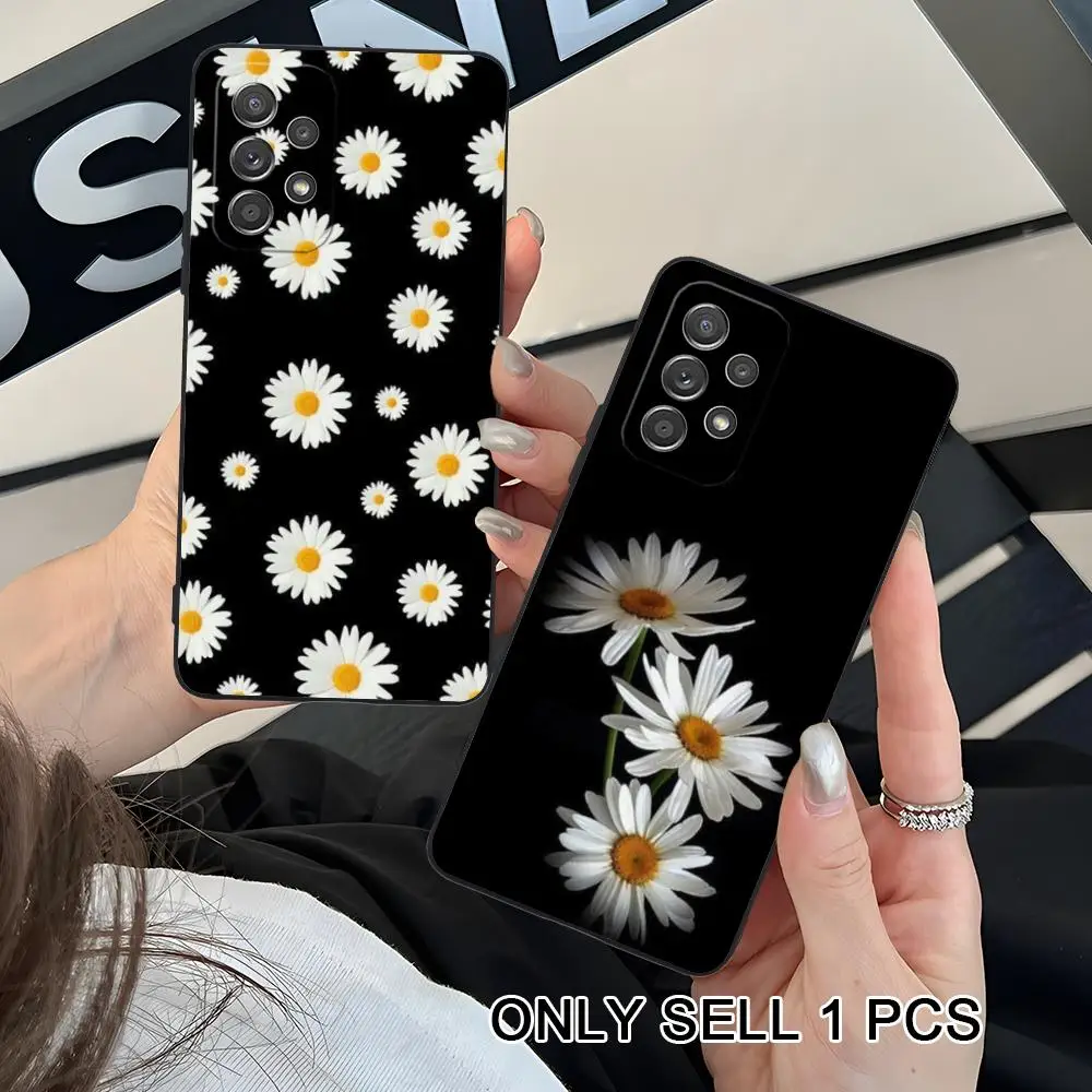 Daisy Flowers Phone Case for Samsung Galaxy A57 56 55 54 53 52 51 37 36 35 34 33 32 31 5G Soft TPU Shockproof Cover