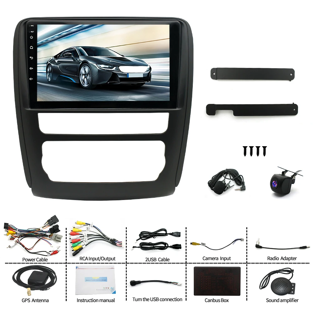 لـ 2013-2017 Buick Enclave Android 14 ملاحة السيارة 9 بوصة مدمجة CarPlay + Android Auto / 2 + 32G + كاميرا AHD + ميكروفون