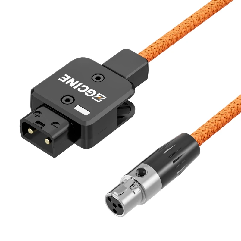 D-Tap to 4Pin XLR Power Cable 180 Degree Rotatable with Braided Wire for Pocket 83CF