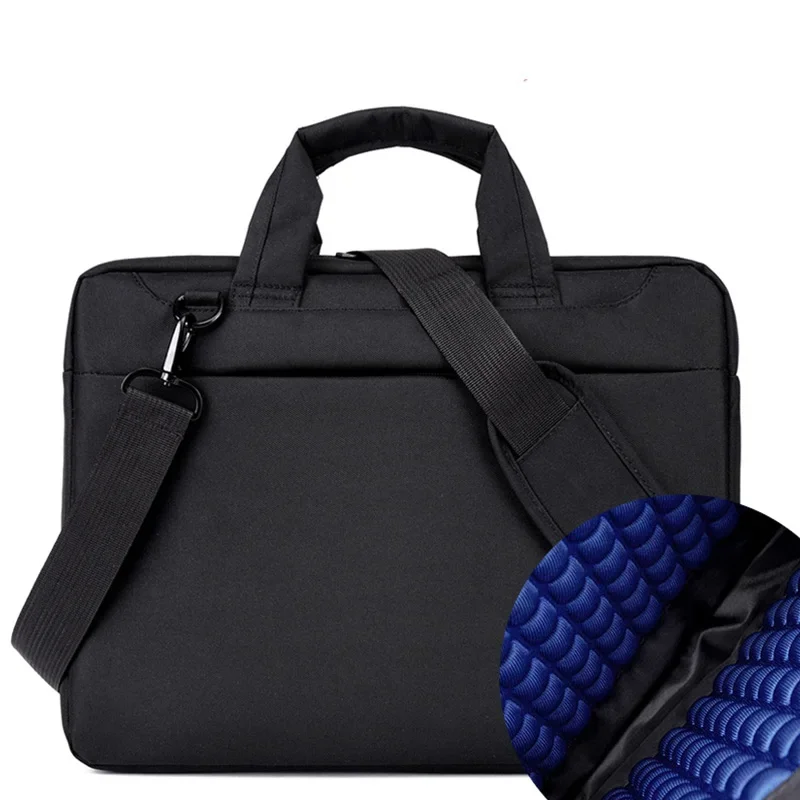 Imagem -02 - Nylon Airbag Ombro Bolsa para Homens e Mulheres Laptop Bolsa Bolsas de Computador Messenger Bolsa Impermeável Notebook Bolsa 17.3 17 15.6 14