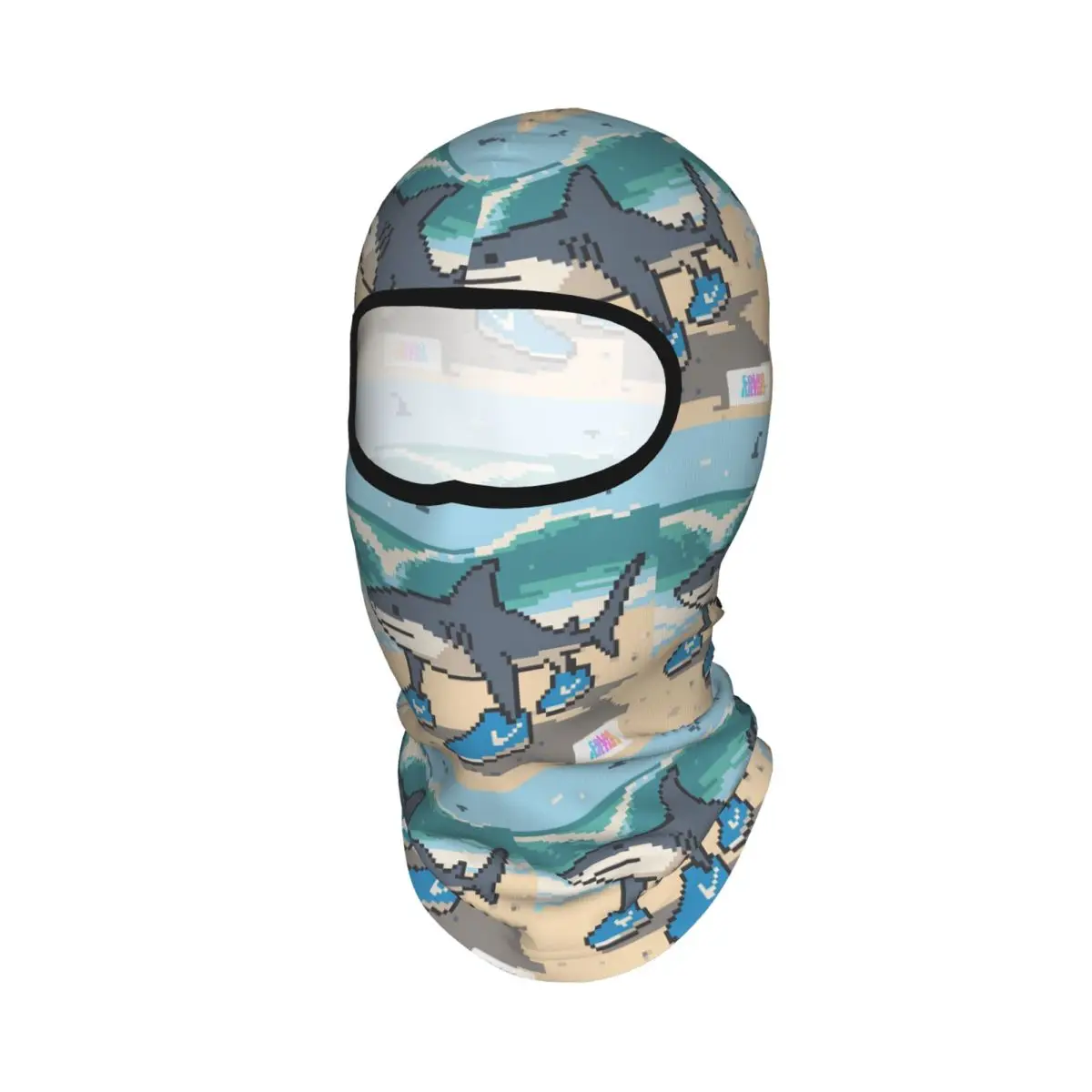 Tralalero Tralala Funny Shark Meme Italian Brainrot Breathable Thin Balaclava Full Face Mask Sun Protection Neck Gaiter