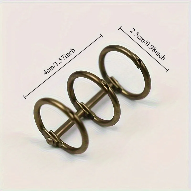Durable Metal Binder with 3 Rings for Notebooks, Photo Albums, and DIY Projects