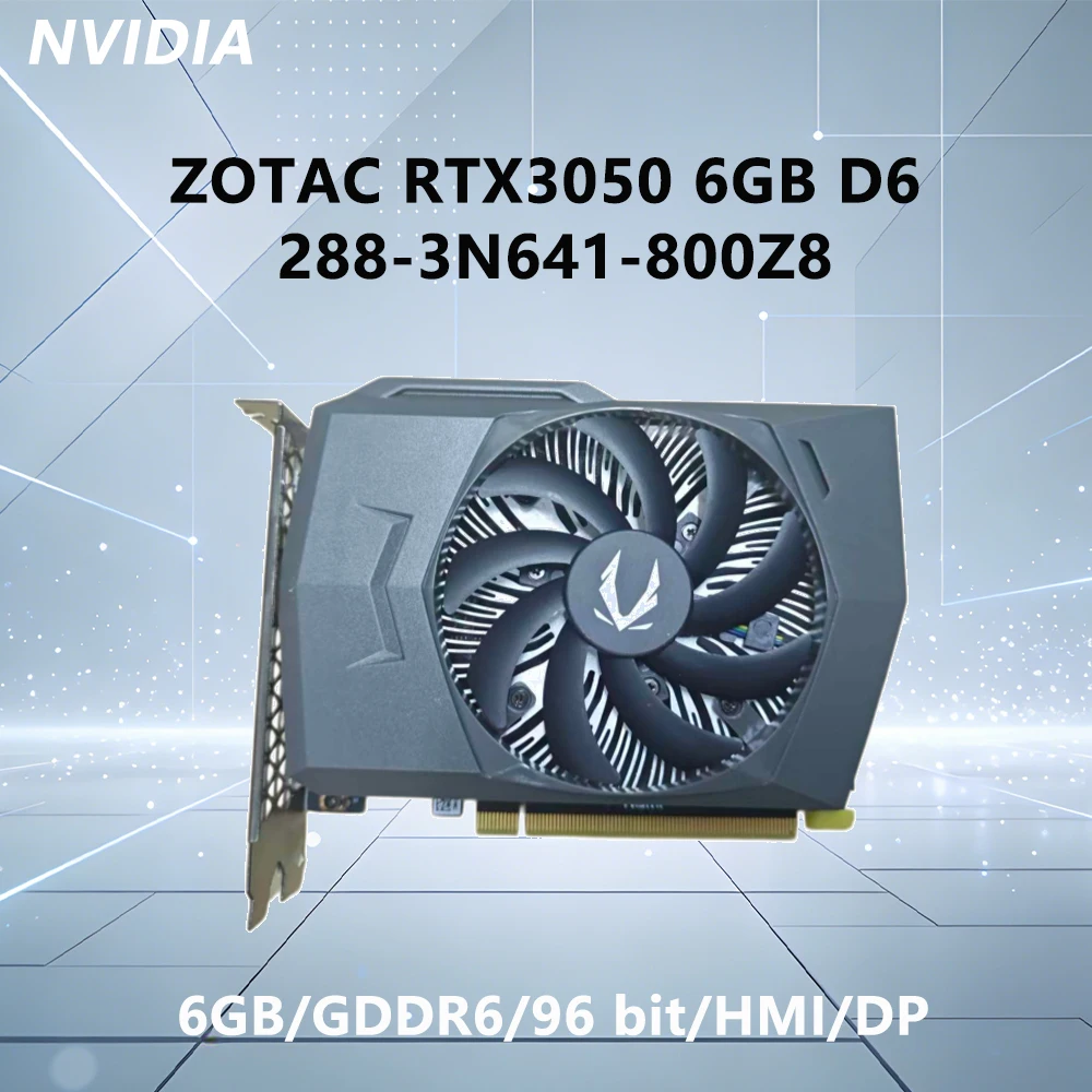 

For ZOTAC RTX 3050 6GB GDDR6 Graphics Card P288-3N641-800Z8 NVIDIA RTX 3050 96-bit Gaming Video Card No External Power PCI-E 4.0