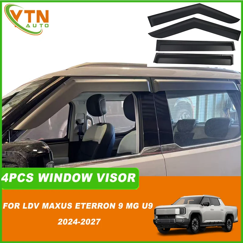 For LDV Maxus eTerron 9 MG U9 E-T9  2024 2025 2026 2027 Weathershield Sun Rain Deflector Guard Car Window Visor
