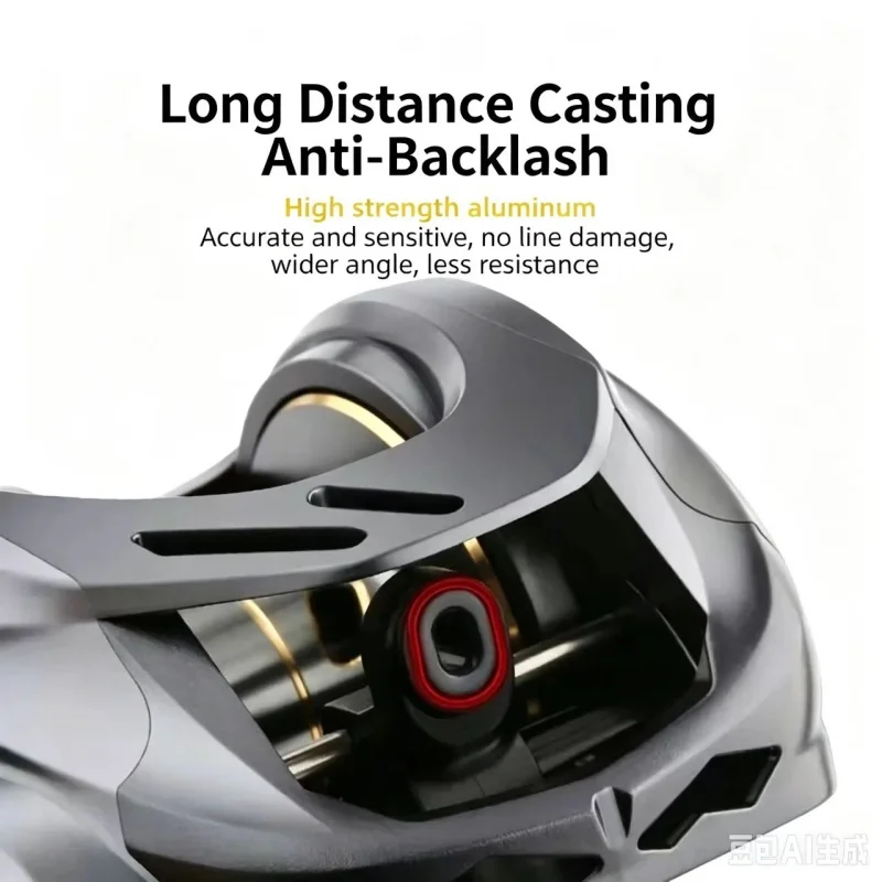 Neue Abu Garcia Metall-Baitcasting-Rolle mit 18KG Maximaler Bremskraft, Hochgeschwindigkeits- und Niedriggeschwindigkeits-Schutzlager, Robuste Salzwasser-Angelrolle – Detail 3