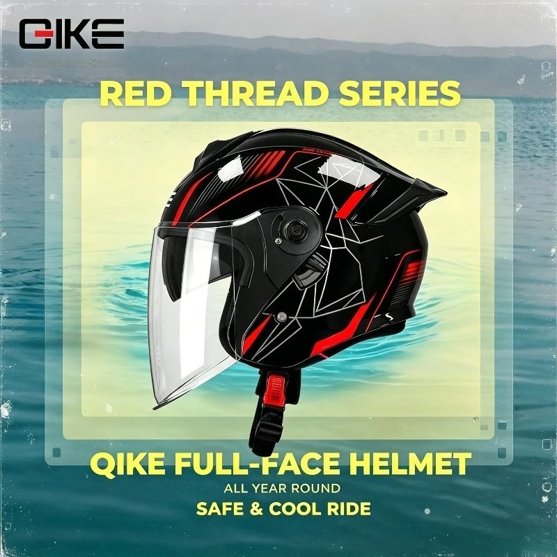

QIKE 3C Certified for Men Women Winter Warm Windproof Shockproof Anti-Fog Dual Visor Four Season Universal Safety Helmet