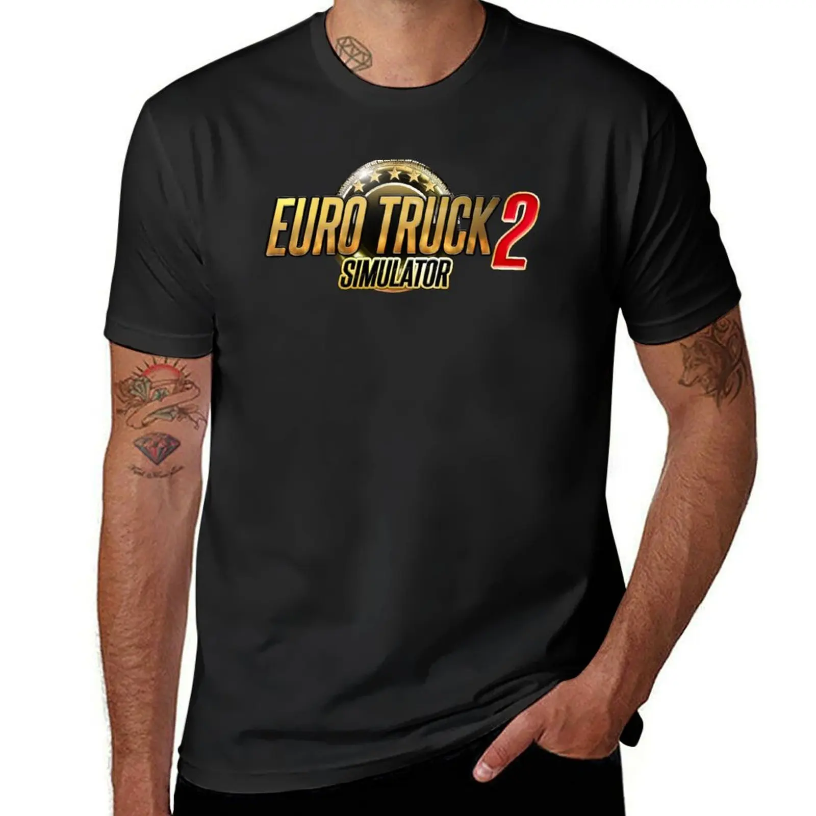 

Euro Truck Simulator 2 T-Shirt summer clothes oversizeds animal prinfor boys hippie clothes black t-shirts for men