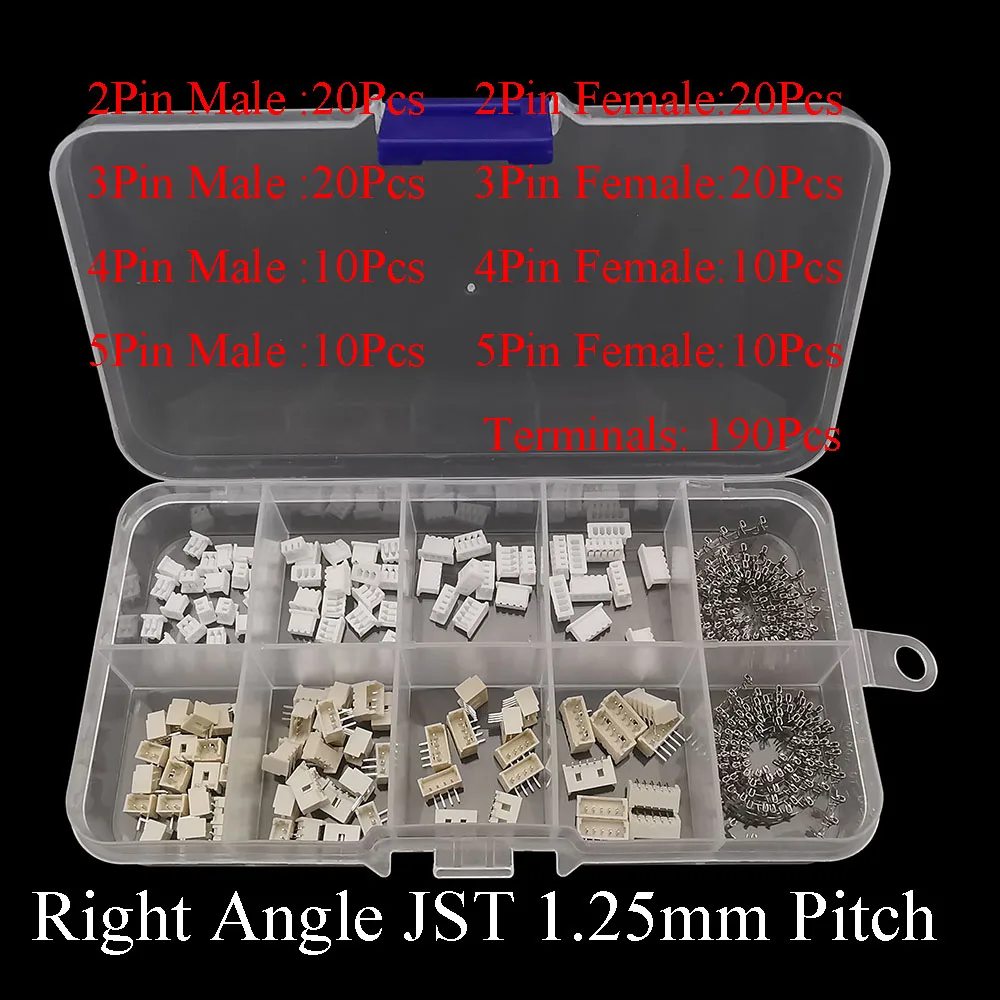 1 Box SH 1,0 MM/JST 1,25 mm/ZH 1,5 mm/PH 2,0 mm/XH2,54 mm/VH 3,96 mm Stecker Buchse Gehäuse Crimp Terminal Connector Kit