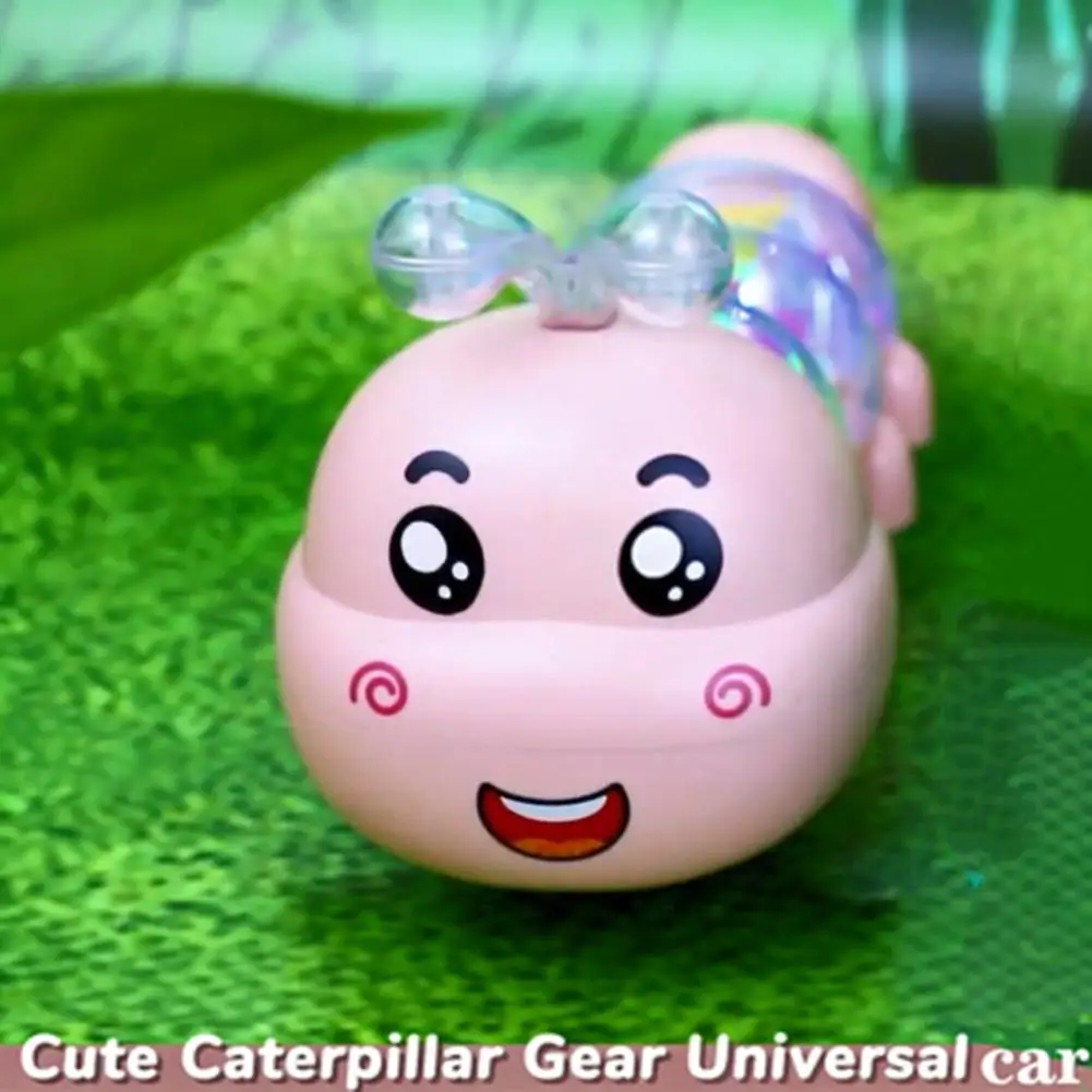 Juguete para gatear de oruga para niños pequeños, oruga eléctrica para mascotas, juguete para tiempo de barriga con luz y música para regalo de cumpleaños y Navidad infantil