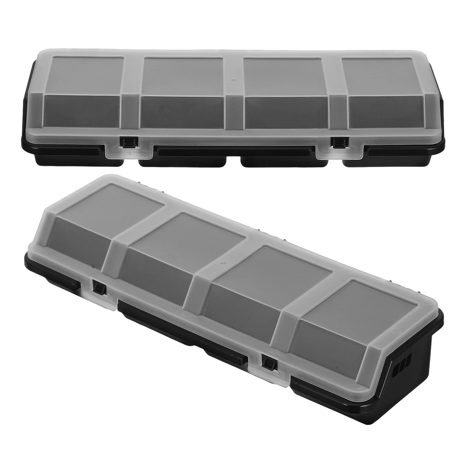 

2pcs Screw Parts Box Small ganizer Storage Drawers Nail Hardware Multi Compartment Slanted Lid Transparent Cover Tool Cabinet