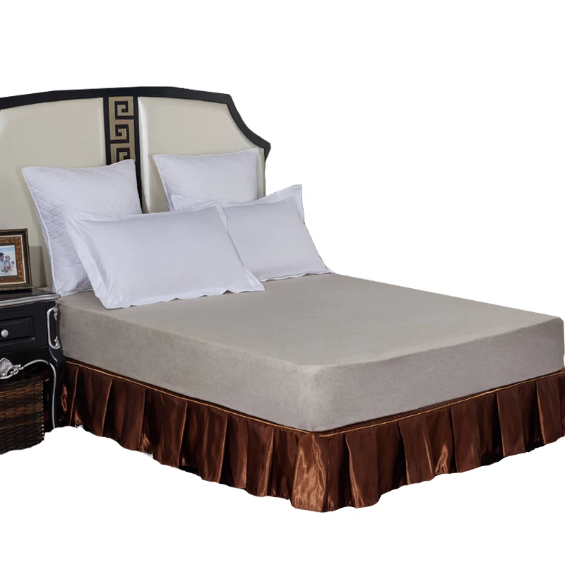 Hotel hotel bedding bed skirt custom  skirt cover withsurface bed skirt cover single piece multi-color available