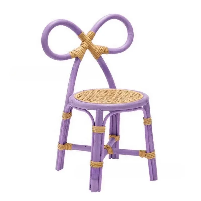

Rabbit tie outdoor rattan bamboo children's party bow chair