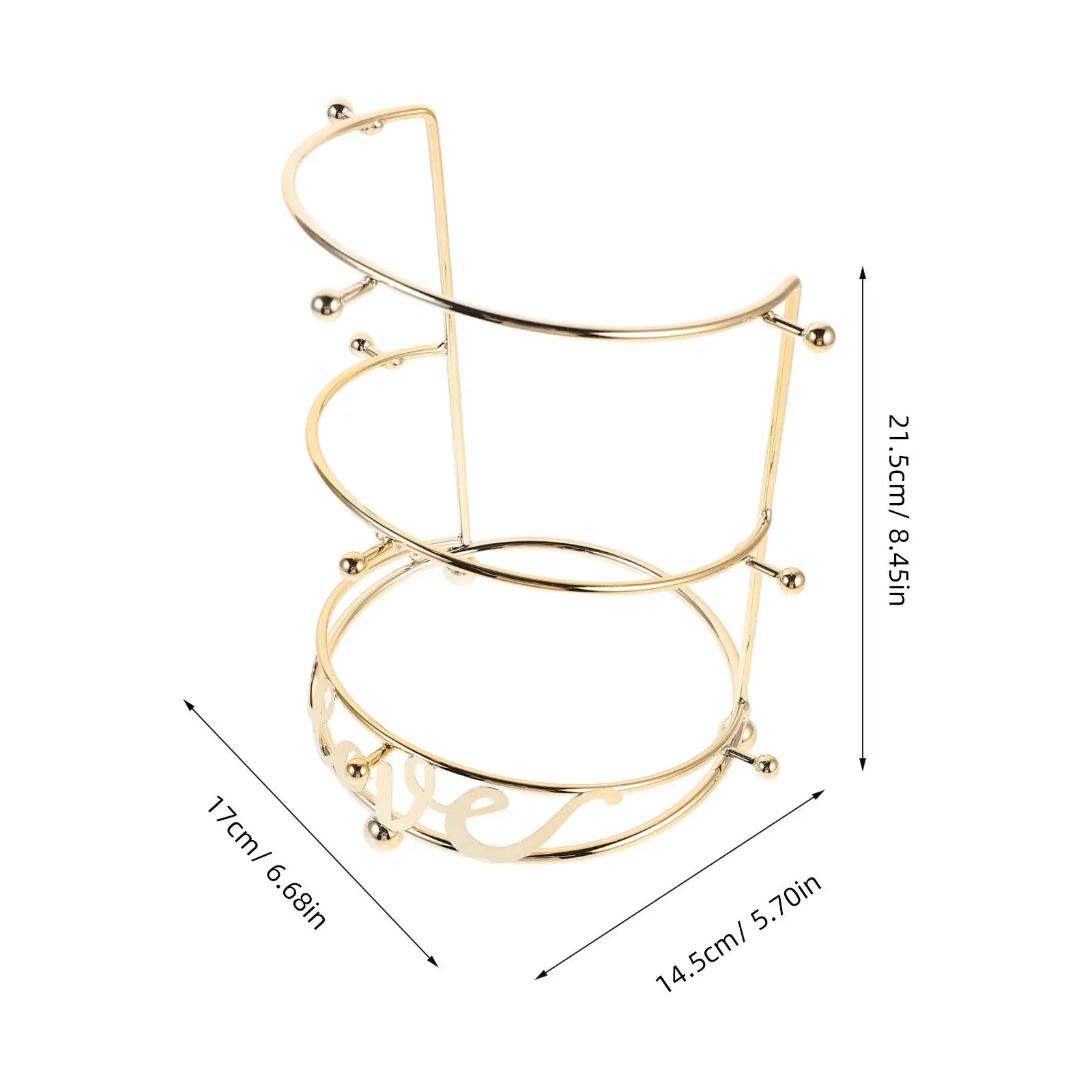 2-Tier Metal Crown Display Stand for Bridal Headdress Tiara Headband Organizer Hair Accessories Jewelry Rack Wedding Backstage