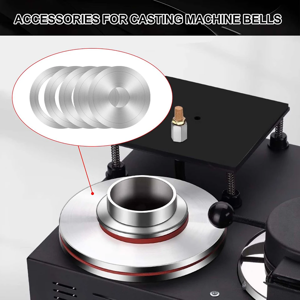 High-Precision Silicone Gaskets & Aluminum Adapter Plate Disc for Professional Vacuum Casting Jewelry Machine Accessory