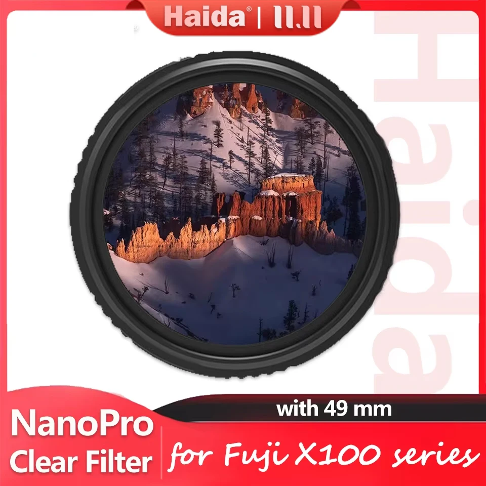 Haida NanoPro X100 MC Clear Filter Provide Protection for FUJIFILM X100/X100VI Series 49mm Camera Photography Lens UV Filter