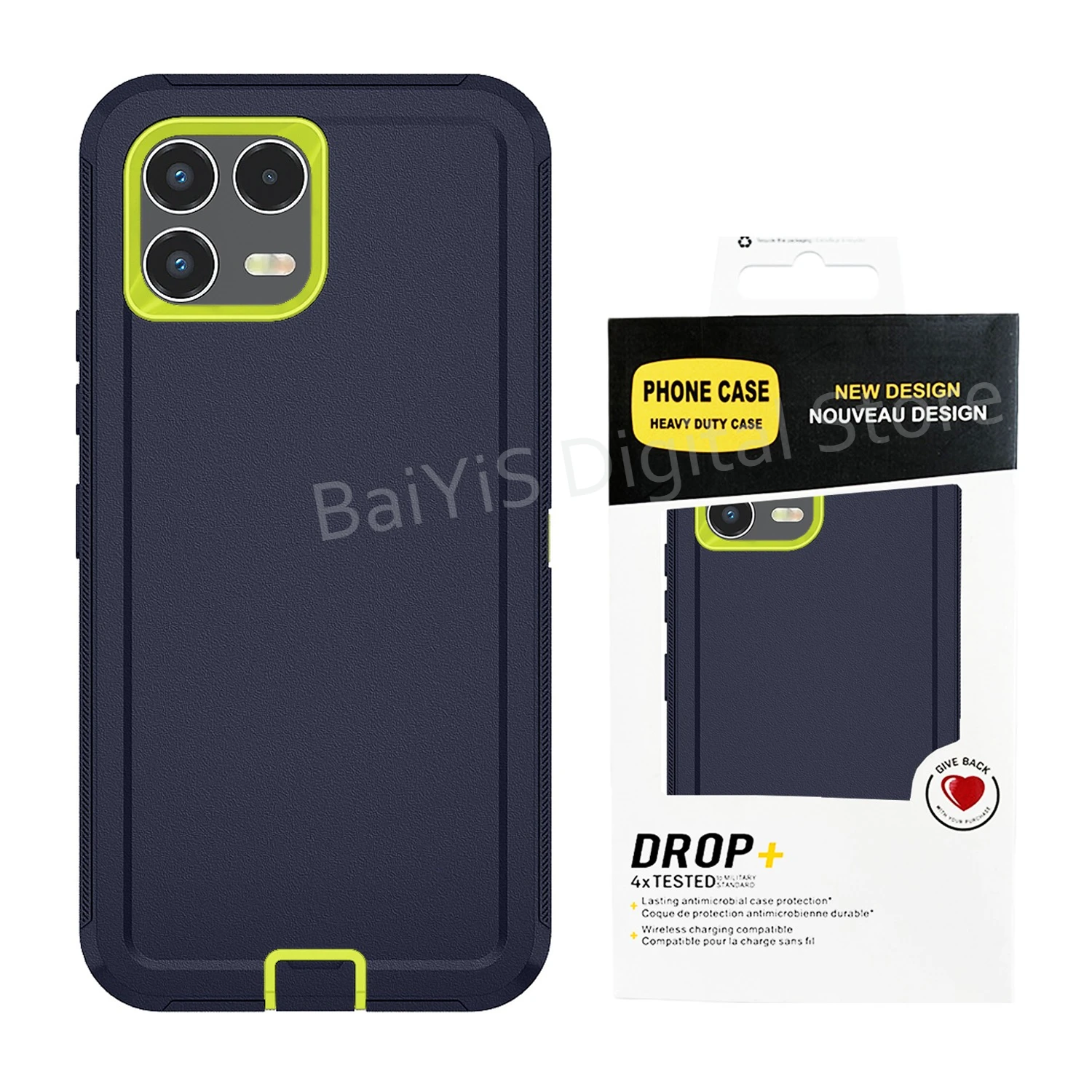 Casual Durable Heavy Duty Hybrid Defender Phone Case For T-Mobile Revvl 8 7 Pro 3-Layer Armor Shockproof Protective Cover