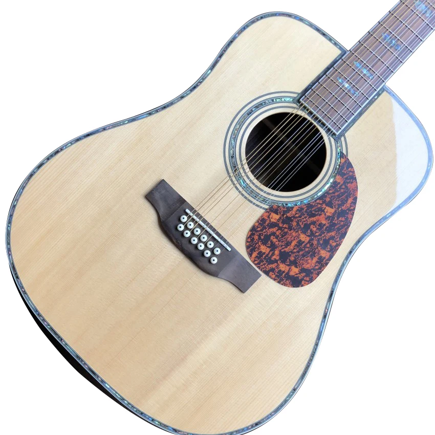 Free shipping high-quality 41-inch 12-string solid cedar spruce top acoustic  guitar with rosewood back and sides