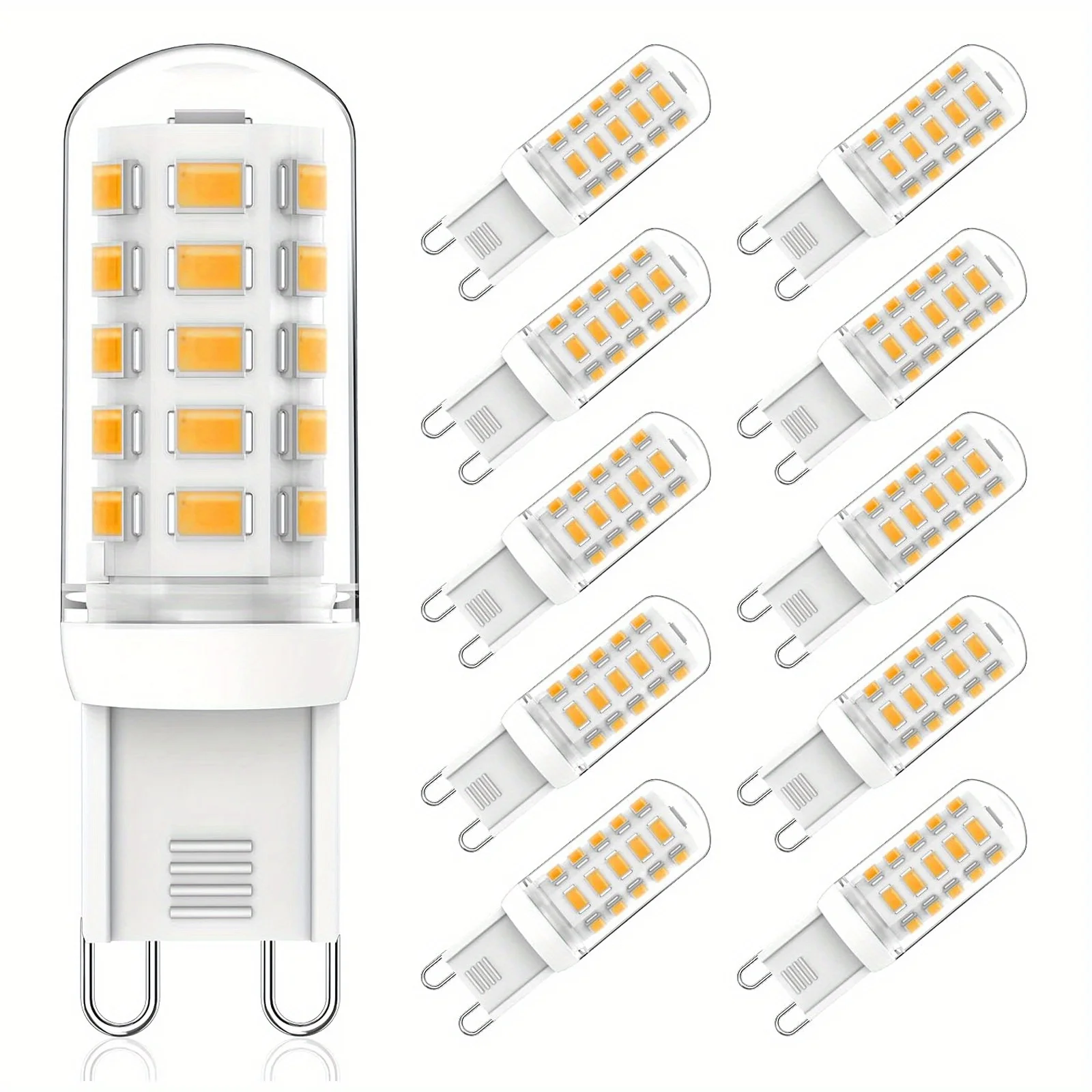 

G9 LED Light Bulb Warm White 2700K LED Light Bulb 3W Equivalent to 30W-40W Halogen Bulb, G9 Bulb 400 Lumens, Pack of 10