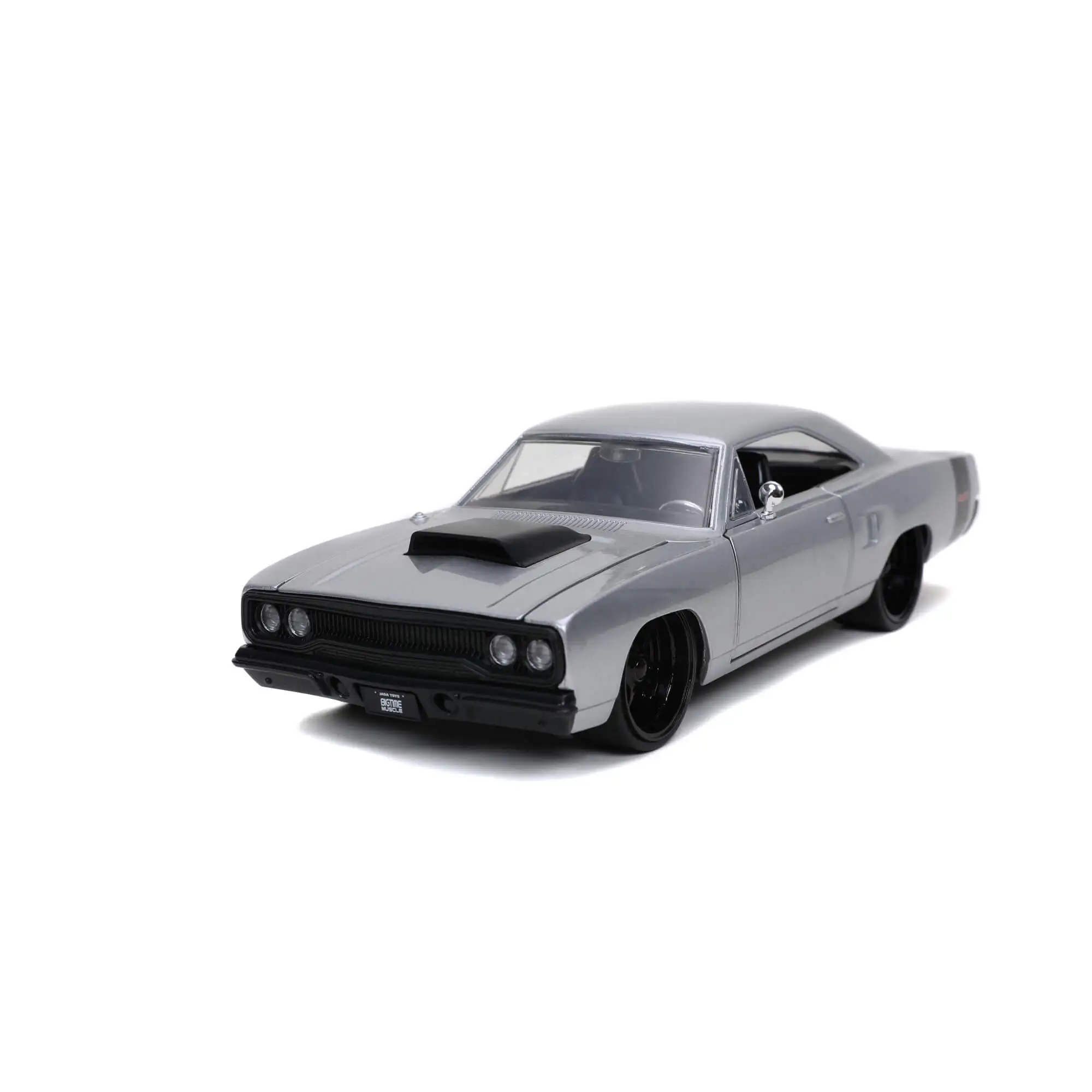 Jada Toys-Bigtime Muscle Die-Cast Silver Car Models para crianças e adultos, Plissan Roadrunner, 1:24, 1970