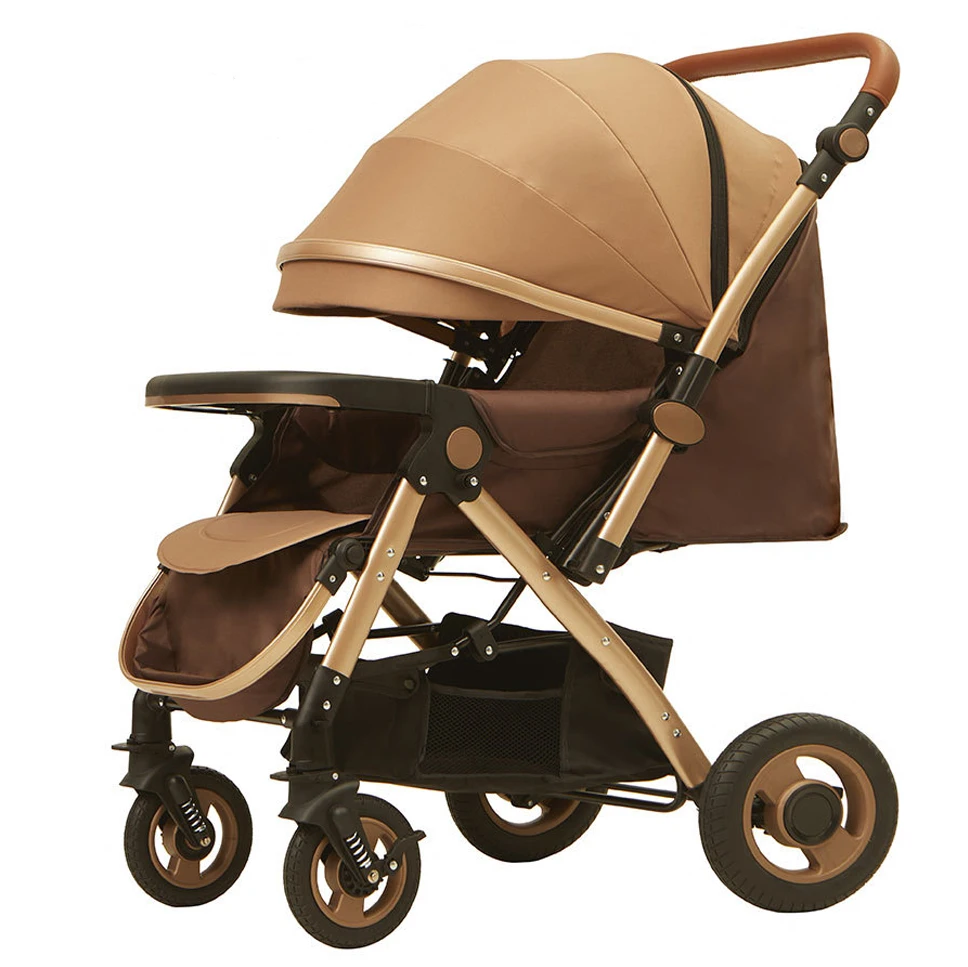 Portable folding baby walking machine bidirectional stroller that can sit and lie down